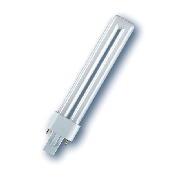 OSRAM EKO LEMPA, ŠALTA BALTA (4000K) G23, 11 W. DULUX LED S EM & AC MAINS V 6W 830 G23 Switches for refrigerator bulbs