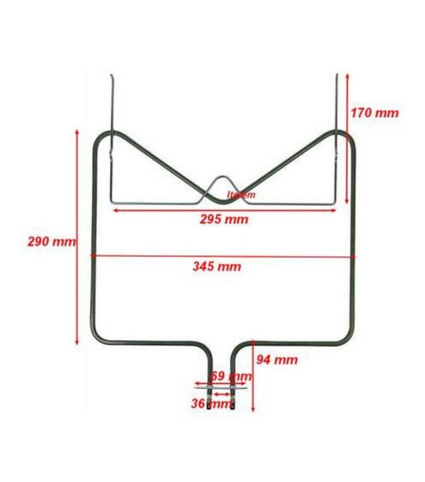 Heating element for oven (lower) WHIRLPOOL, BAUKNECH, INDESIT,orig. Heating elements for ovens