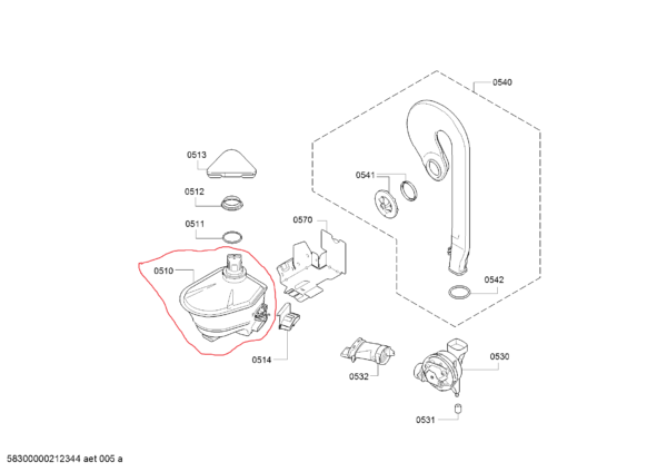 Indaplovės BOSCH/SIEMENS oro šildymo konteineris komplekte - Image 3