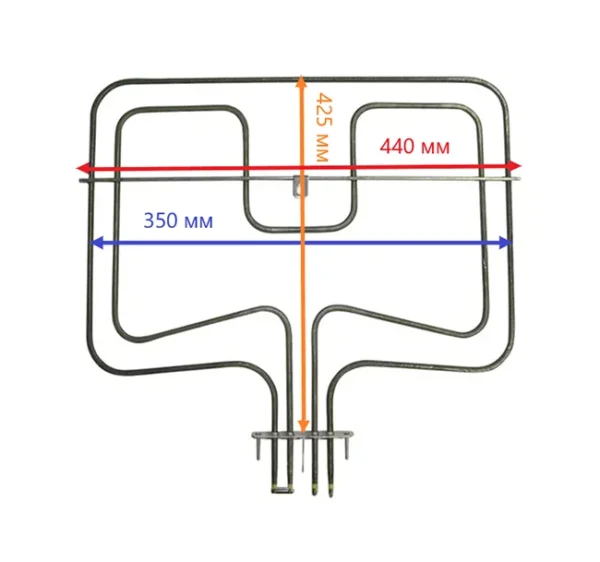 Elektrinės vryklės ELECTROLUX / AEG viršutinis kaitinimas, galia: 2700 W, ilgis: 420 mm, plotis: 428 mm, ilgis flanšas: 100 mm, plotis flanšas: 22 mm, jutiklio ilgis: 64 mm, panardinimo gylis: 355 mm Heating elements for ovens