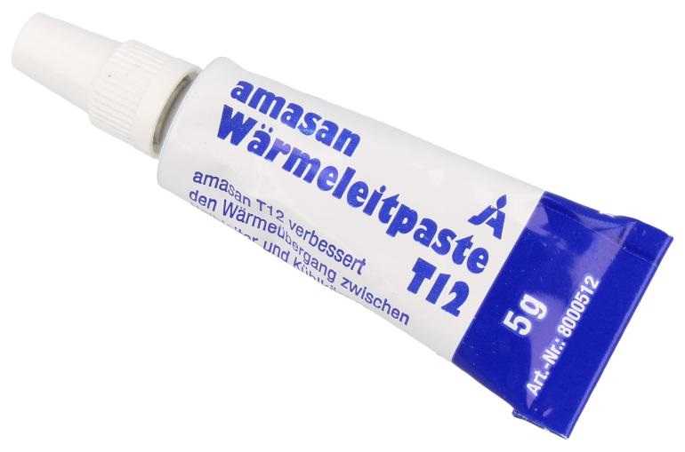 Šilumai laidi pasta AMASAN, 5gr. Silicone adhesives insulation battery batteries Bearded,epilators, etc.