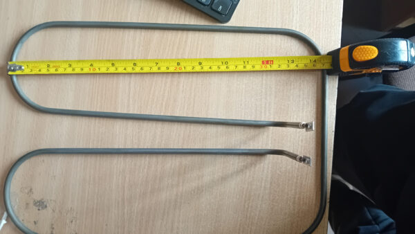 Kaitinimo elementas 1600W, plotis 247mm, ilgis 376mm, aukštis 100mm vamzdelio diametras 6 mm Heating elements for refrigerators for washing machines for industrial kitchen equipment, etc.