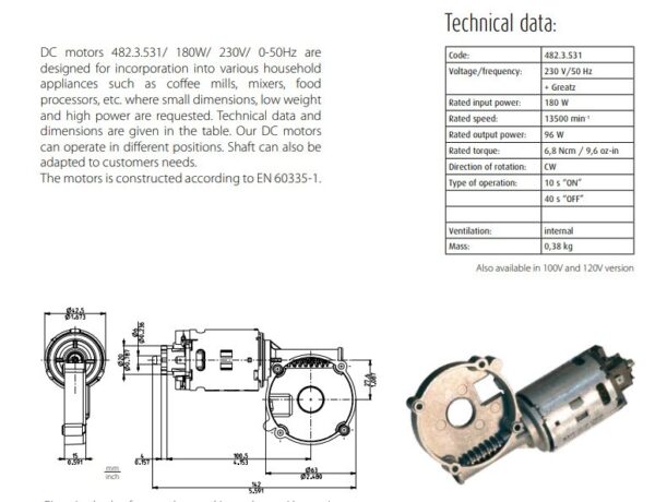 Kavos aparato PHILIPS,SAECO malūnėlio varikliukas. Valves, presses, connectors, pressure sensors, couplings and other parts of coffee machines