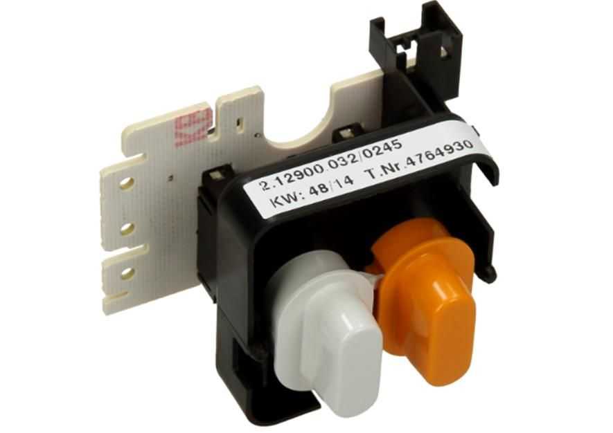 Skalbimo mašinos Miele jungtukas. PUSH BUTTON SWITCH 2.12900.032CAS.WHITE Switches and keys for washing machines