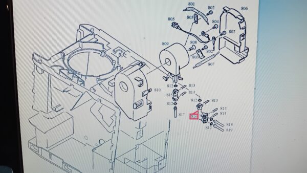 Kavos aparato JURA jungtis – kampas termoblokui, F tipo, orig.be tarpinių.Tarpinių kodas 63444 JURA Valves, presses, connectors, pressure sensors, couplings and other parts of coffee machines