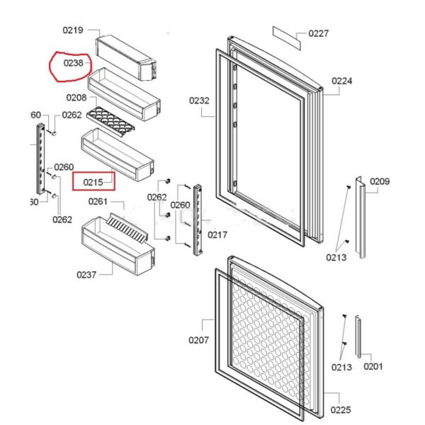 Šaldytuvo BOSCH, SIEMENS durų lentynėlė, vidurinė,440x55x125mm Holders for household refrigerators, drawers, shelves and other plastic details
