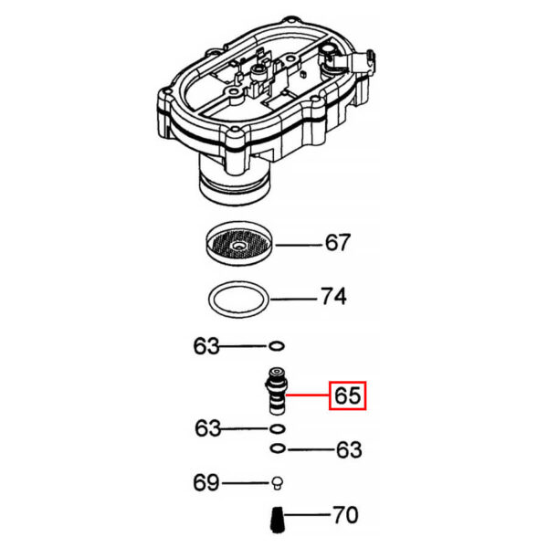 Kavos aparato DE LONGHI / KENWOOD vožtuvo kaištis Valves, presses, connectors, pressure sensors, couplings and other parts of coffee machines