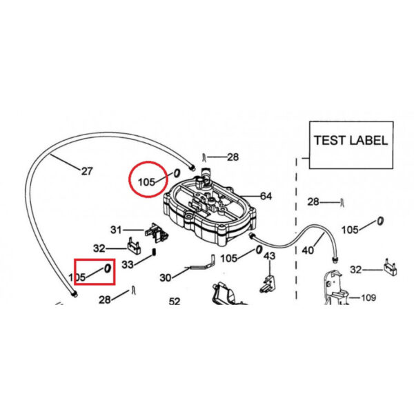 Tarpinė kavos aparatui DELONGHI, KENWOOD, 3,83x2mm, O-ring Gaskets, hoses and tubes for coffee machines