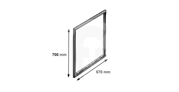 Šaldytuvo SAMSUNG durų tarpinė ,apatinė šaldiklio zonos,57cm, 71cm,orig. GASKET DOOR-FRE;W07,PVC-SF,W542,L670,GRA Gaskets for refrigerator doors, etc.