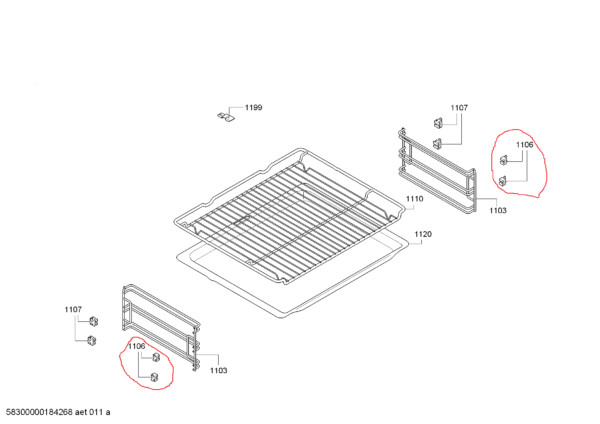 Elektrinės orkaitės BOCH ,SIEMENS,NEFF laikikliai,2vnt komplekte Cooker baking sheets, grills, rails, e-mail. plates and other parts