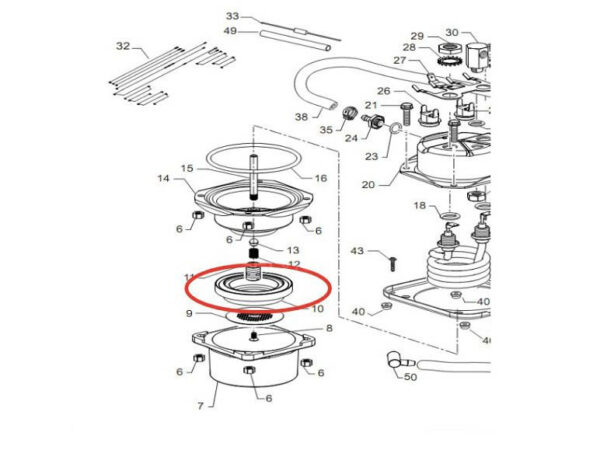 Coffee machine SAECO, PHILIPS, GAGGIA, filter holder gasket 66x36x16mm - Image 2