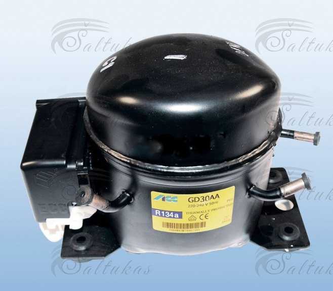 ACC Electrolux GD30AA, 1/12HP, LBP – R134a, 240V, 50Hz, prie -10°C –  116W, prie -25°C – 52W, (nuo -10°C iki -35°C) Compressors for household refrigerators