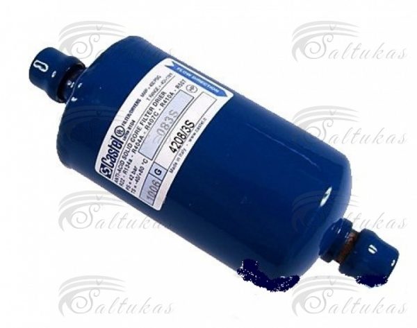 Filtras CASTEL 4208/3S,  ANTI-ACID, 083, 3/8” ODS, privirinamas Filters for industrial refrigerators, their nuts