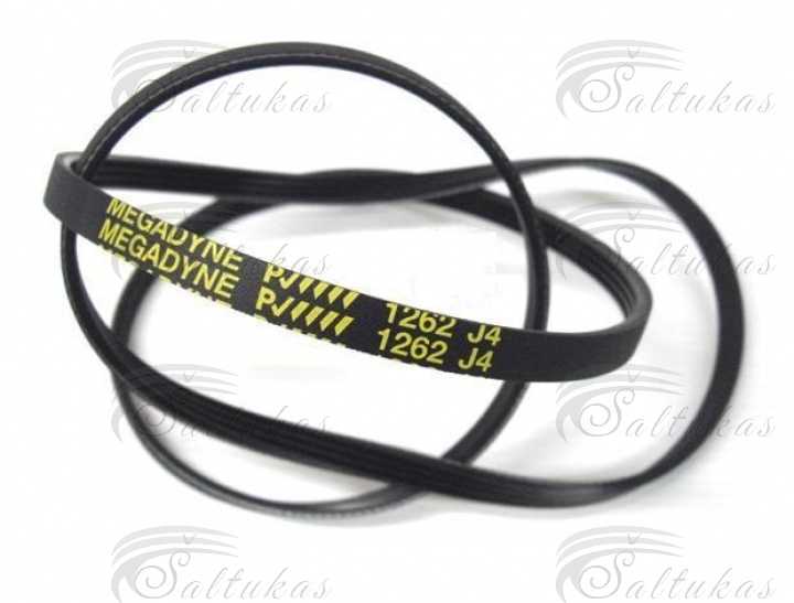 Skalbimo mašinos dirželis 1262 J4, MERLONI, ARISTON, BOSCH, INDESIT, SIEMENS, universalus Dryer straps for washing machines