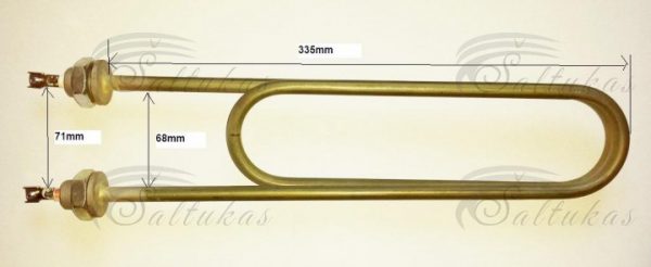 Kaitinimo elementas 5000W, 230V, sriegio išorinis diametras 20mm Heating elements for refrigerators for washing machines for industrial kitchen equipment, etc.