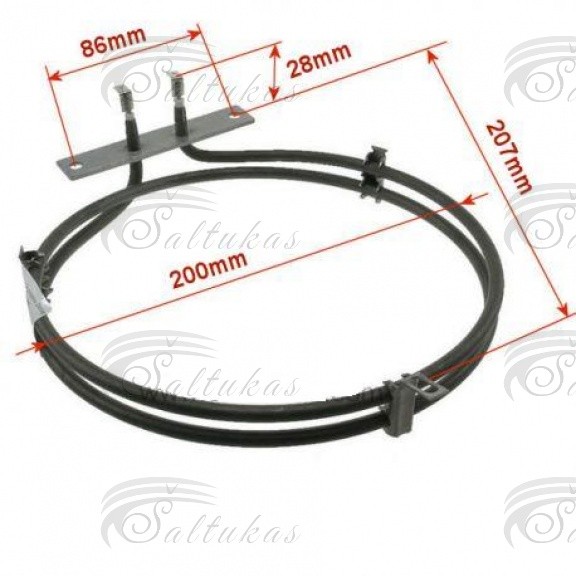 El. viryklės kaitinimo elementas BOMPANI 2000W Heating elements for electric stove ovens, round