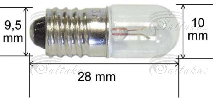 Lemputė E10, 24V, 0.05A Led-backlight caps for electric stoves, microwave ovens and refrigerators, etc.