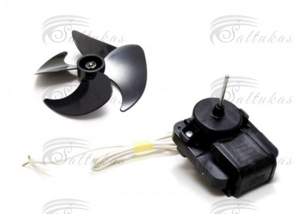 Ventiliatorius WHIRLPOOL, ARISTON, INDESIT, BOMPANI, UNIVERSALUS, NO FROST tipo, 220V, 12W, ašies ilgis 31/39mm, su sparnuote Ø100mm. 30.94497.21 FAN MOTOR ALTERNATIVE No Frost fan motors for refrigerators