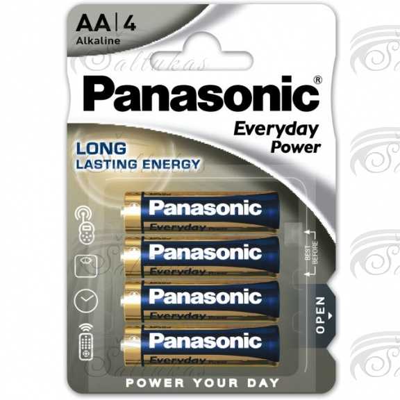 Baterija PANASONIC AA (4 vnt. komplektas) Silicone adhesives insulation battery batteries Bearded,epilators, etc.