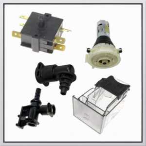 Valves, presses, connectors, pressure sensors, couplings and other parts of coffee machines
