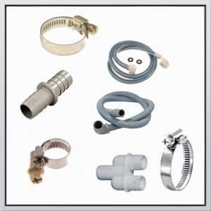 Hoses for washing machines, dishwashers and accessories thereof, lintels, gaskets