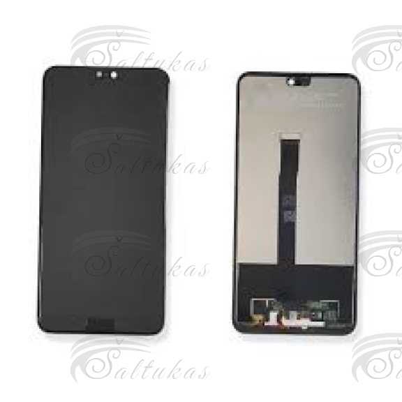 Telefono LCD + LITTUVAS HUAWEI P20, JUODAS Batteries for phones, video cameras cases protecting glasses and other parts