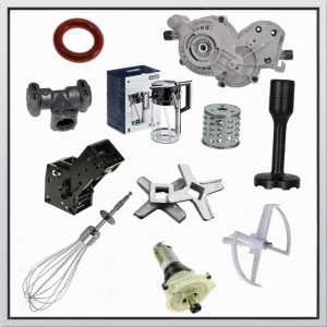 Parts of coffee machines, meat grinders, combines, blenders, mixers, kettles, breadcrumbs, etc.