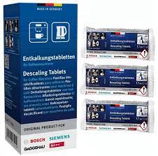 Descaling tablets for coffee machines BOSCH, SIEMENS, 6 pcs ,6 x 18gr, diameter of one tablet 48mm, original Coffee machine care products,lubricants and other parts