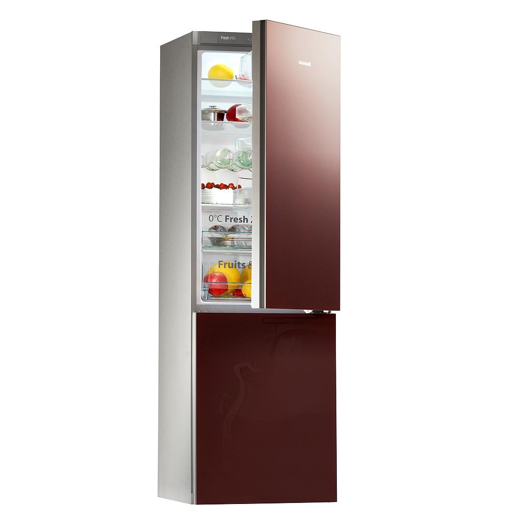 New refrigerator Snowflake RF58NG-P7AHNF former RF36NG-Z1AH27R, burgundy glass with electronic control Refrigerators and freezers