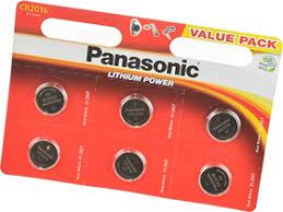 Baterija PANASONIC Lithium Power, CR2016, 3V, 90mAh, (Li-MnO2), 1,6x20mm, 6 vnt komplekte Silicone adhesives insulation battery batteries Bearded,epilators, etc.