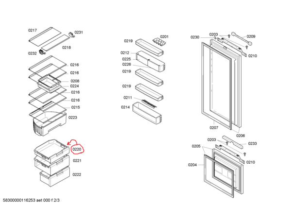 Top freezer drawer for BOSCH SIEMENS refrigerator 420 x 85 x 395 mm orig Holders for household refrigerators, drawers, shelves and other plastic details