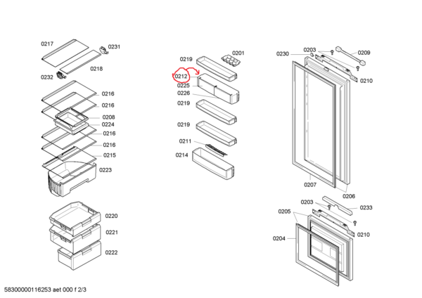 The top door shelf of the BOSCH SIEMENS refrigerator is 425 x 105 x 100 mm, orig. Holders for household refrigerators, drawers, shelves and other plastic details