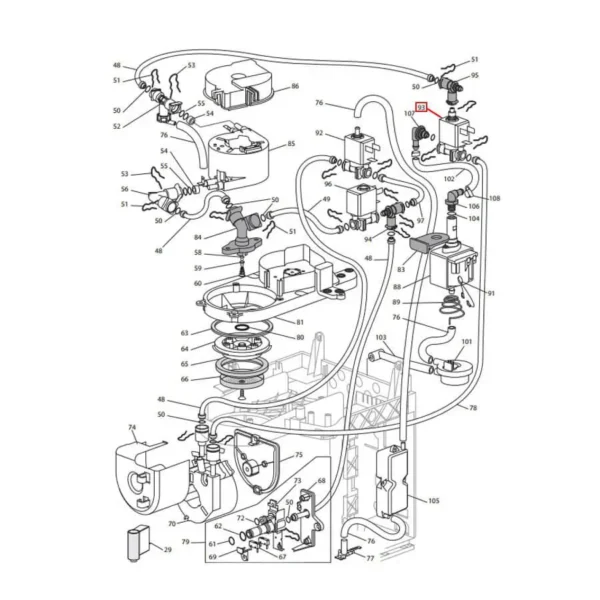 Coffee machine DELOGNHI, KENWOOD solenoid valve, CEME 5330NV2, 230V, 13.5VA, 0.1+3.00bar orig. Valves, presses, connectors, pressure sensors, couplings and other parts of coffee machines