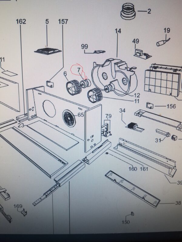 Hood ELECTROLUX / AEG engine,pos in diagram 7. Rotates counterclockwise Hood filters engines and other parts