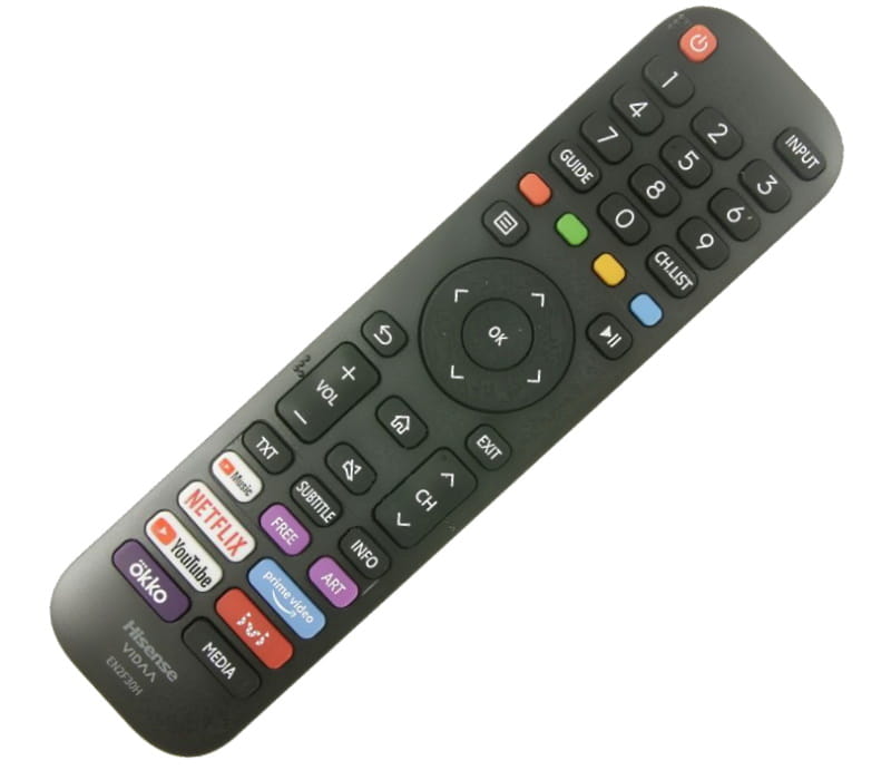 HISENSE TV remote Parts of TVs, gate air controls, etc.