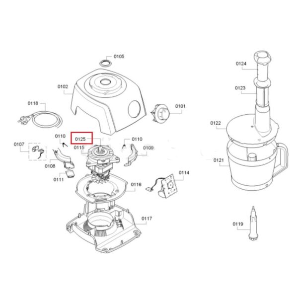 Food processor BOSCH, SIEMENS sleeve (tooth), height 21mm, orig. Parts of blenders, mixers, food processors, slicers, breadcrumbs and other apparatus