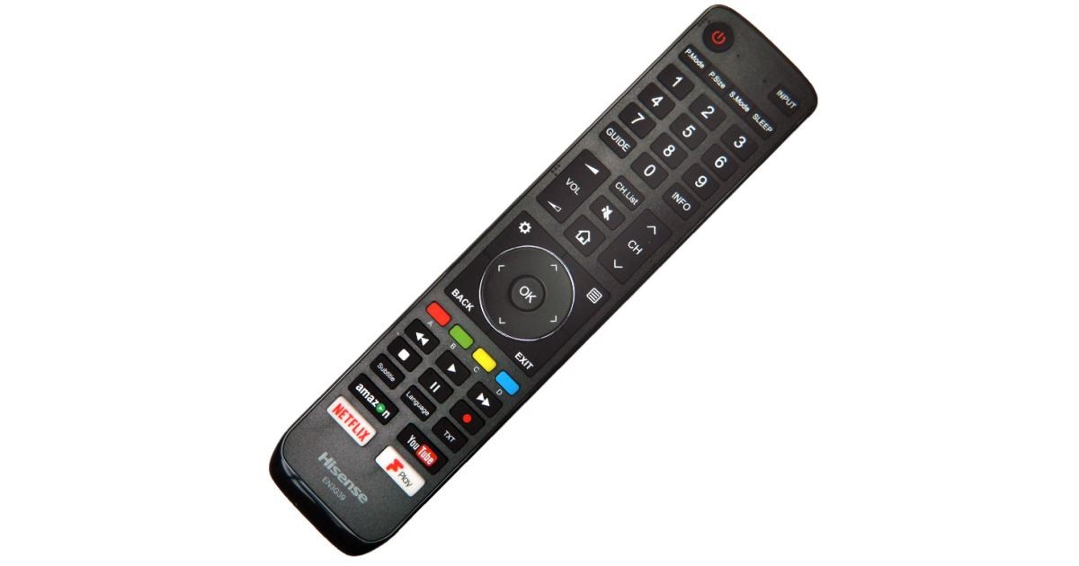 HISENSE TV remote Parts of TVs, gate air controls, etc.