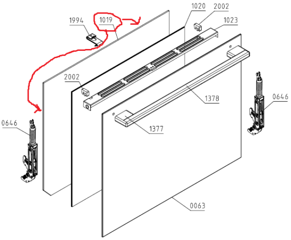 Oven GORENJE inner door glass,538х434мм,orig. Oven door glazing ,hob glassceramic surfaces