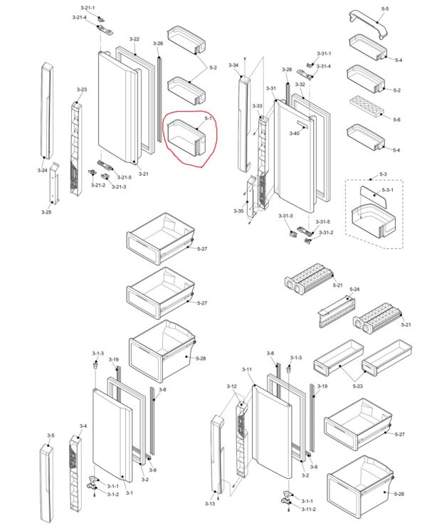 Refrigerator SHARP door rack Holders for household refrigerators, drawers, shelves and other plastic details