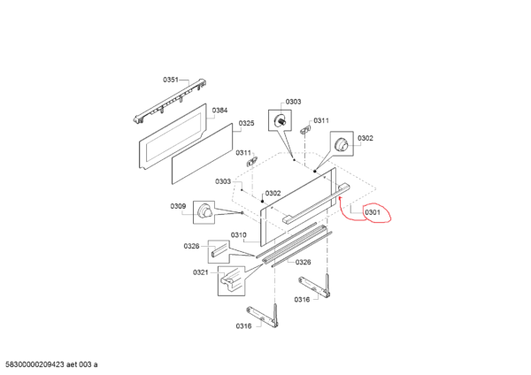 Oven NEFF,BOSCH/SIEMENS door handle Handles and door handles for electric and gas stove ovens