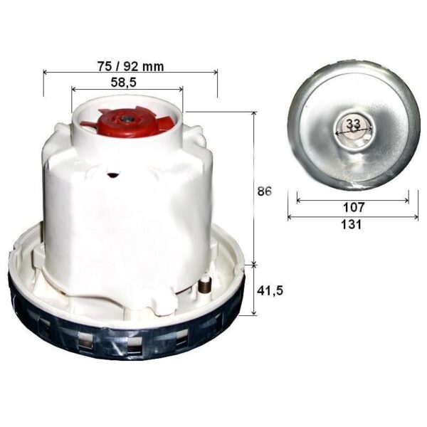 Dust pump NILFISK motor. MOTEUR 230V Vacuum cleaner motors batteries battery chargers