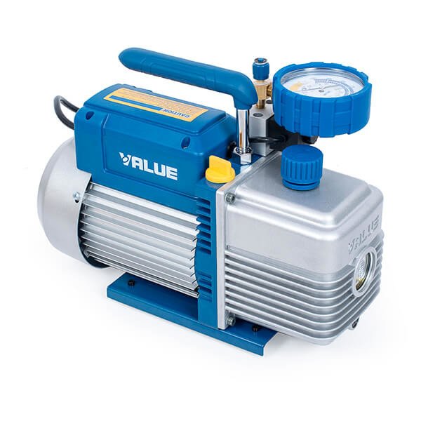 Vacuum pump, VALUE V-I125Y-R32, 70l/min, 290x124x235mm, 1/4″SAE, oil volume 250ml, R32, R1234yf Vacuuming devices, leakage finders, scales, etc. equipment