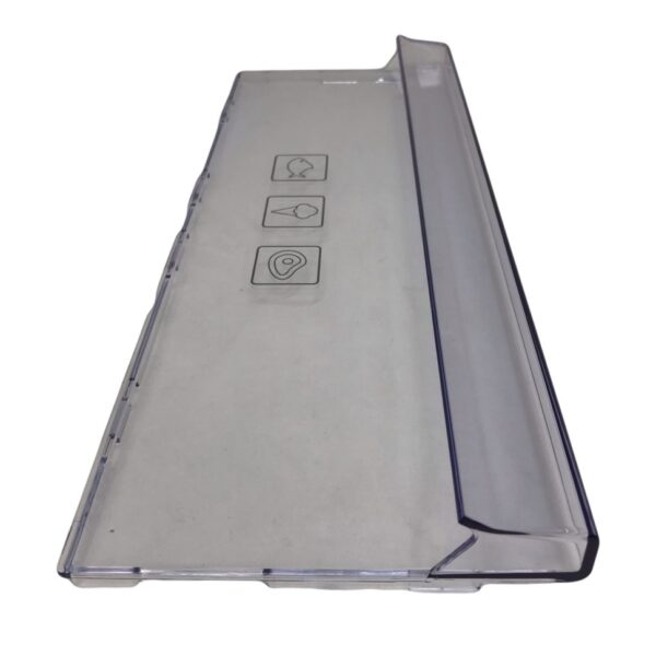 Front wall of the refrigerator BEKO, BLOMBERG freezer drawer (upper /middle), 404x150mm, orig. Holders for household refrigerators, drawers, shelves and other plastic details