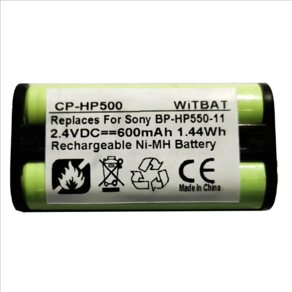 Battery,battery for headphones ,alternative.2,4V-600MAH BATTERY SIMILAR SONY BP-HP550-11, NIMH Silicone adhesives insulation battery batteries Bearded,epilators, etc.