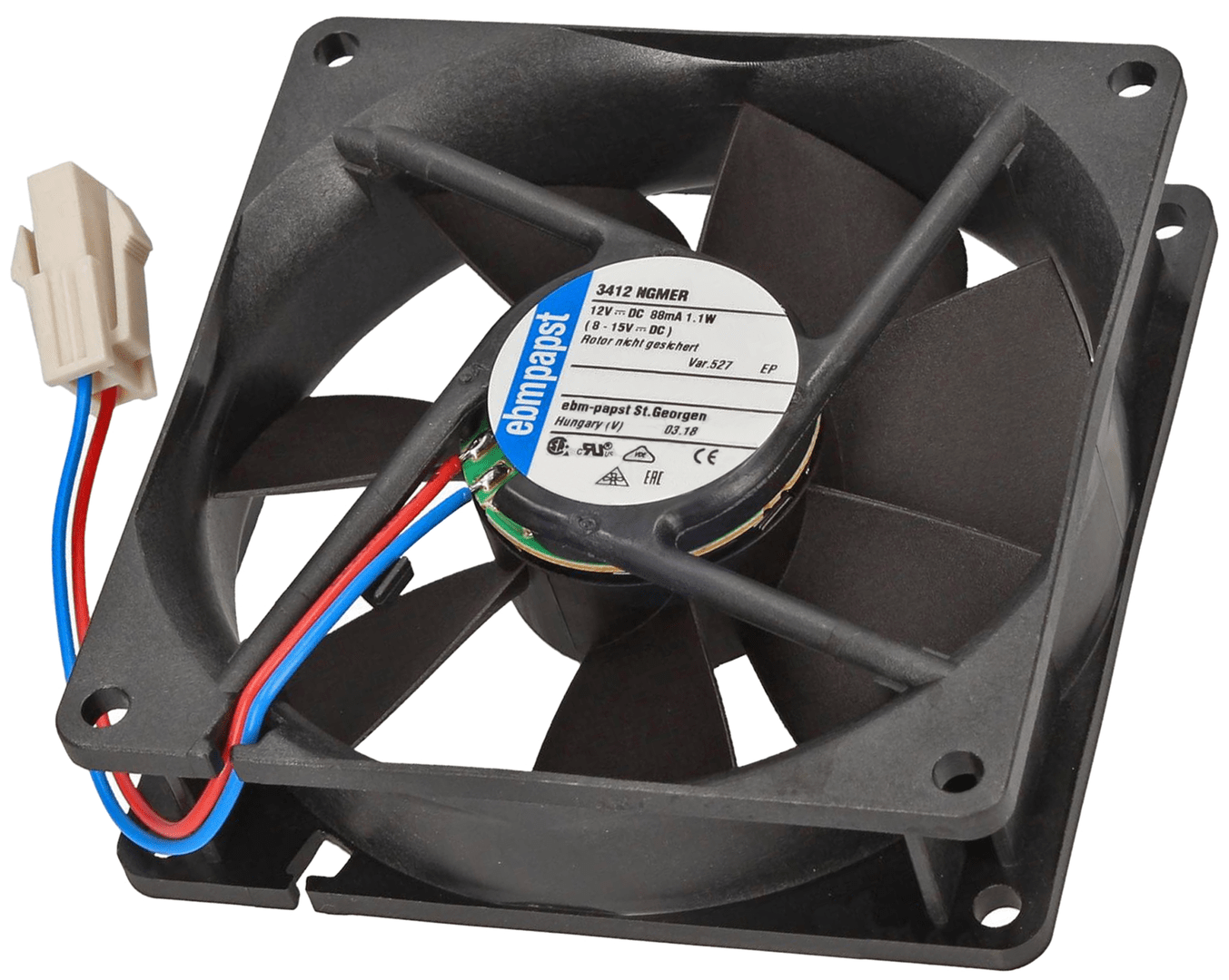 Refrigerator LIEBHERR fan. VENTILATOR PAPST 3412 NGMER-527 No Frost fan motors for refrigerators