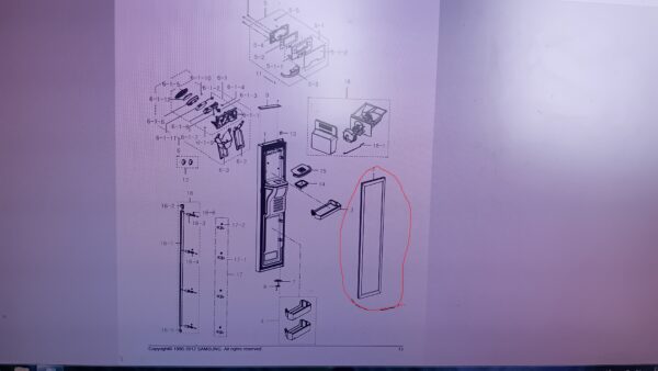 Door gasket for the samsung freezer area of the refrigerator Gaskets for refrigerator doors, etc.