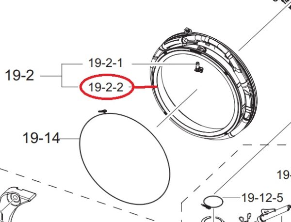 Gasket for the doors of the SAMSUNG washing machine, an alternative. DOOR SEAL GASKET ; WW6800N,EPDM,T1.5,EPDM,LI Door gaskets for washing machines