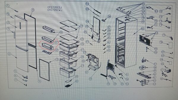 The bottom door shelf of the haier refrigerator Holders for household refrigerators, drawers, shelves and other plastic details