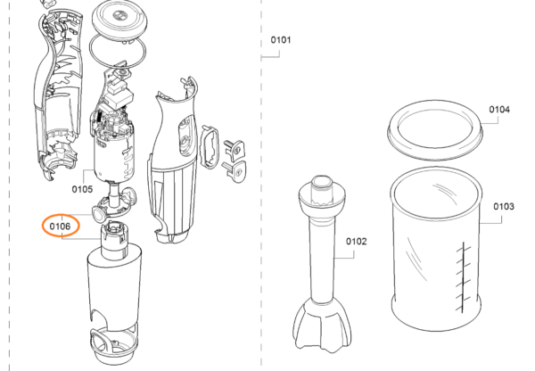 Blender (blender) BOSCH lever-ejector,orig. Parts of blenders, mixers, food processors, slicers, breadcrumbs and other apparatus