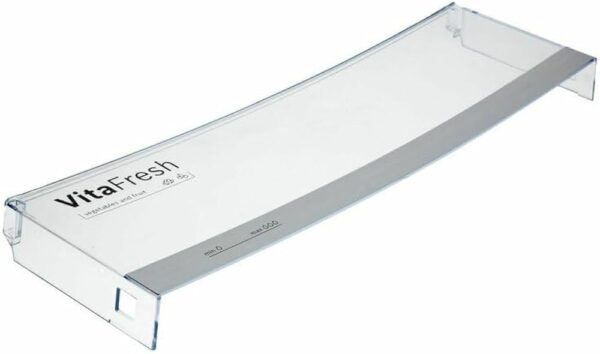 Front panel of the BOSCH/SIEMENS vegetable drawer Vita Fresh,: 550 x 163 mm,orig. Holders for household refrigerators, drawers, shelves and other plastic details